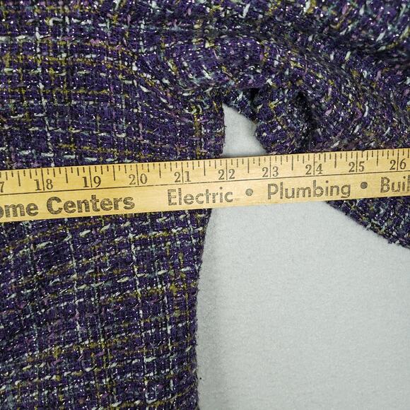 Chicos Size L Boucle Tweed Blazer Jacket Preppy Old Money Tea Office Career - Picture 7 of 10